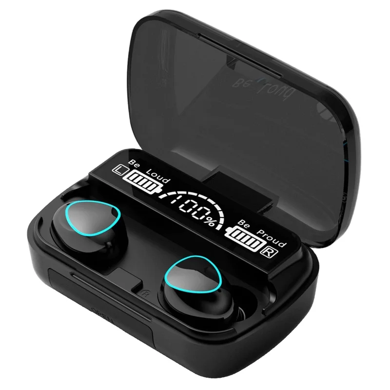 

Gaming Headphones Led Display Tws Smart touch Wireless Stereo Earbuds 2000mAh powerbank Charging Case M10