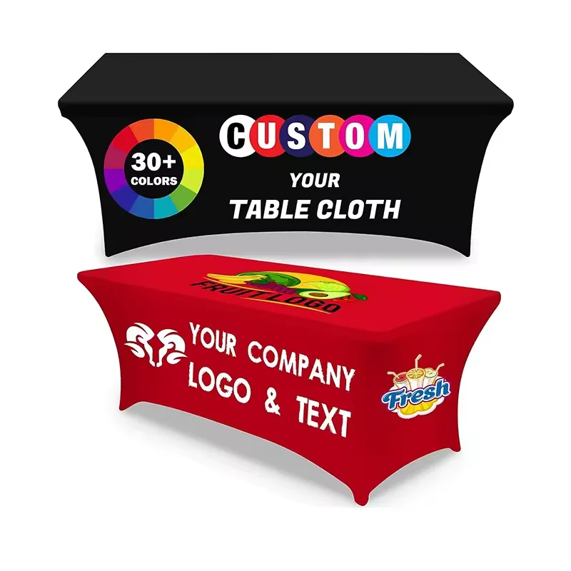 Custom Printed Stretch Table Cloth Table Cover 4FT 6FT 8FT