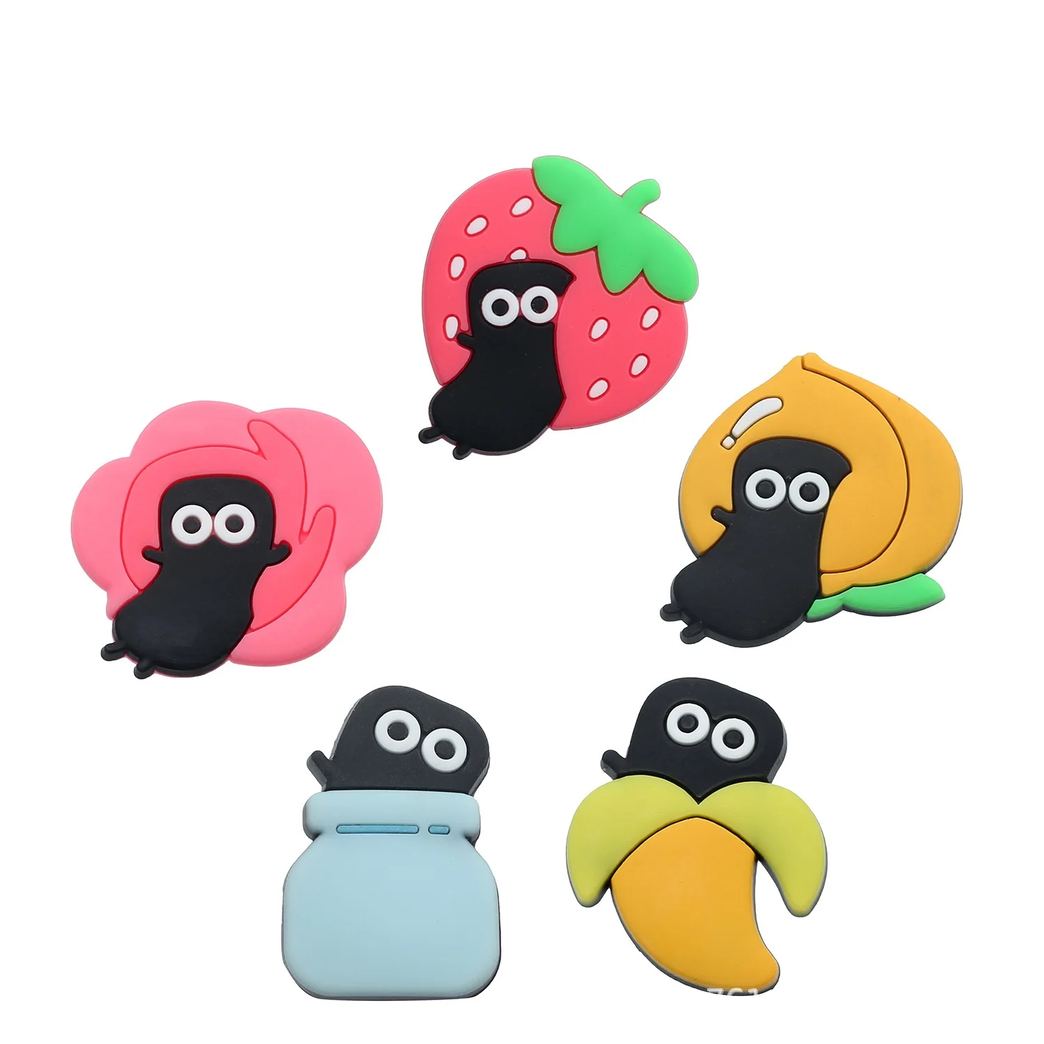 

2021 Designer high quality Cartoon characters Custom New leaves Soft PVC Cartoon Shoe Charm used for lady Croc Shoe, As picture