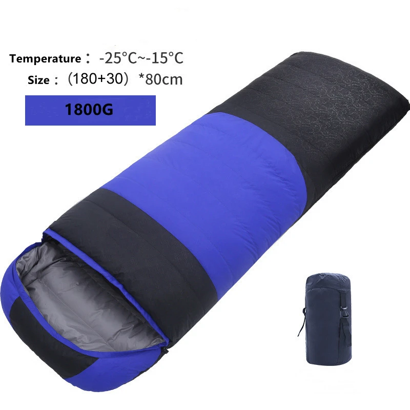 

High quality lightweight envelope sleeping bag for outdoor camping adult winter sleeping mat 2.3kg duck down
