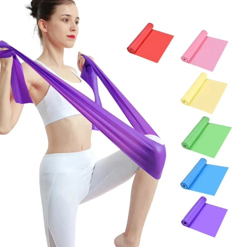 

2020 New Color Fitness Exercise Yoga Bands Elastic Tension Resistance Bands, Red,yellow,blue,green,pink,purple