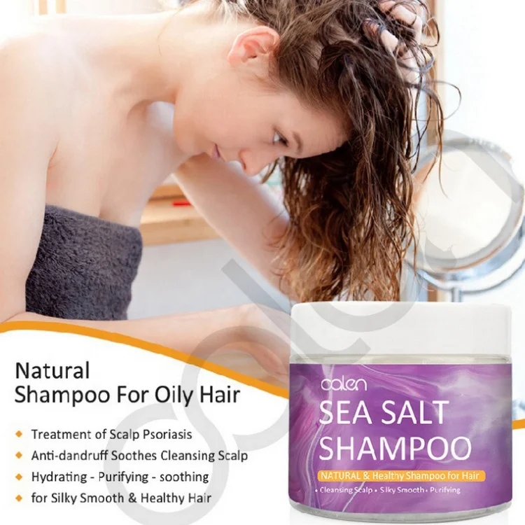 

2021 Hot 200ml Sea Salt Shampoo Bath Salt Shampoo Anti-Dandruff Anti-Itch Scalp Nourishing Strong Hair Root OEM Private Label
