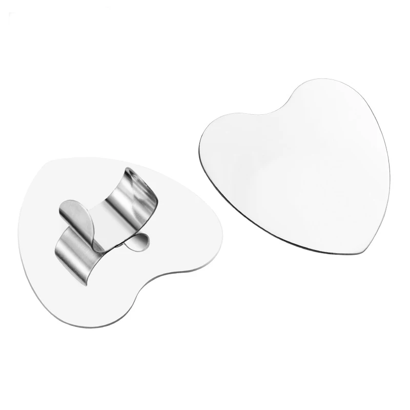 

Stainless Steel silver Color heart ring shape Cosmetics Makeup Spatula Palette