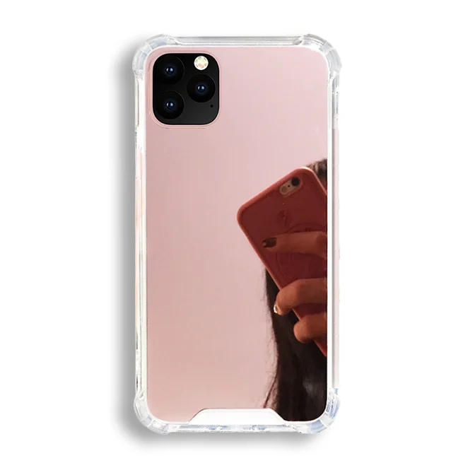 

Ladies Makeup For iPhone 12 Pro Mobile Mirror Case Plating TPU Rose Mirror Cover For iPhone 12 13 Pro Luxury Mirror Cace