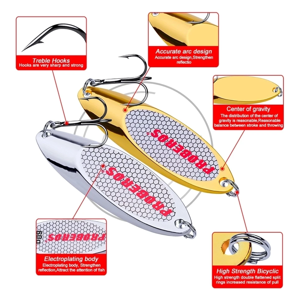 Horizon Metal Fishing Lure Stencils Hard Spinner Fishing Spoon Lures ...