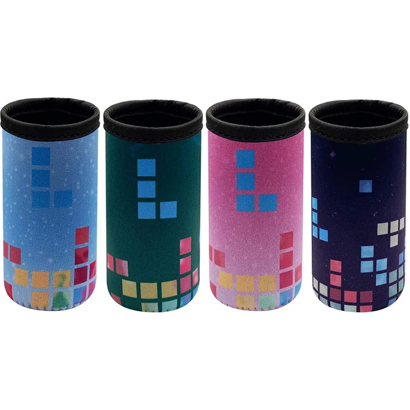 

Bona Neoprene Slim Can Insulated Cooler Bags Soft Slim Can Covers for 12 Fluid Ounce Energy Drink White Claw, Customzied image