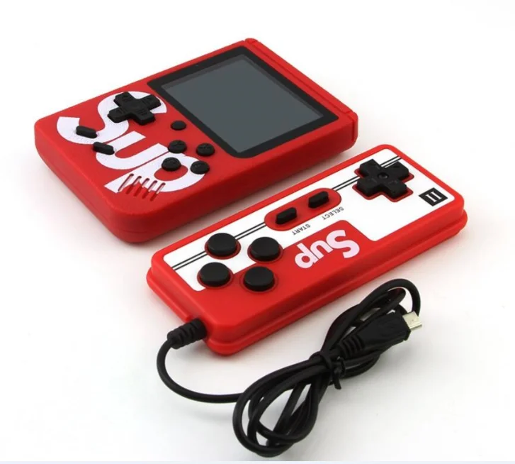 

Wholesale 400 retro game portable handheld 3 inch screen retro video game console with AV cable to connect with TV