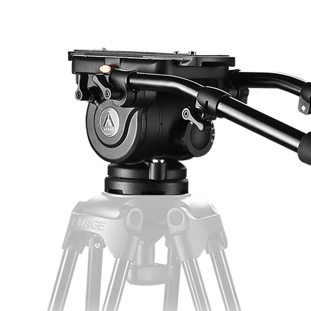
E IMAGE GH20 Video Tripod Fluid Head Aluminum Alloy With Quick Release Sliding Plate Max Load 44Lbs 