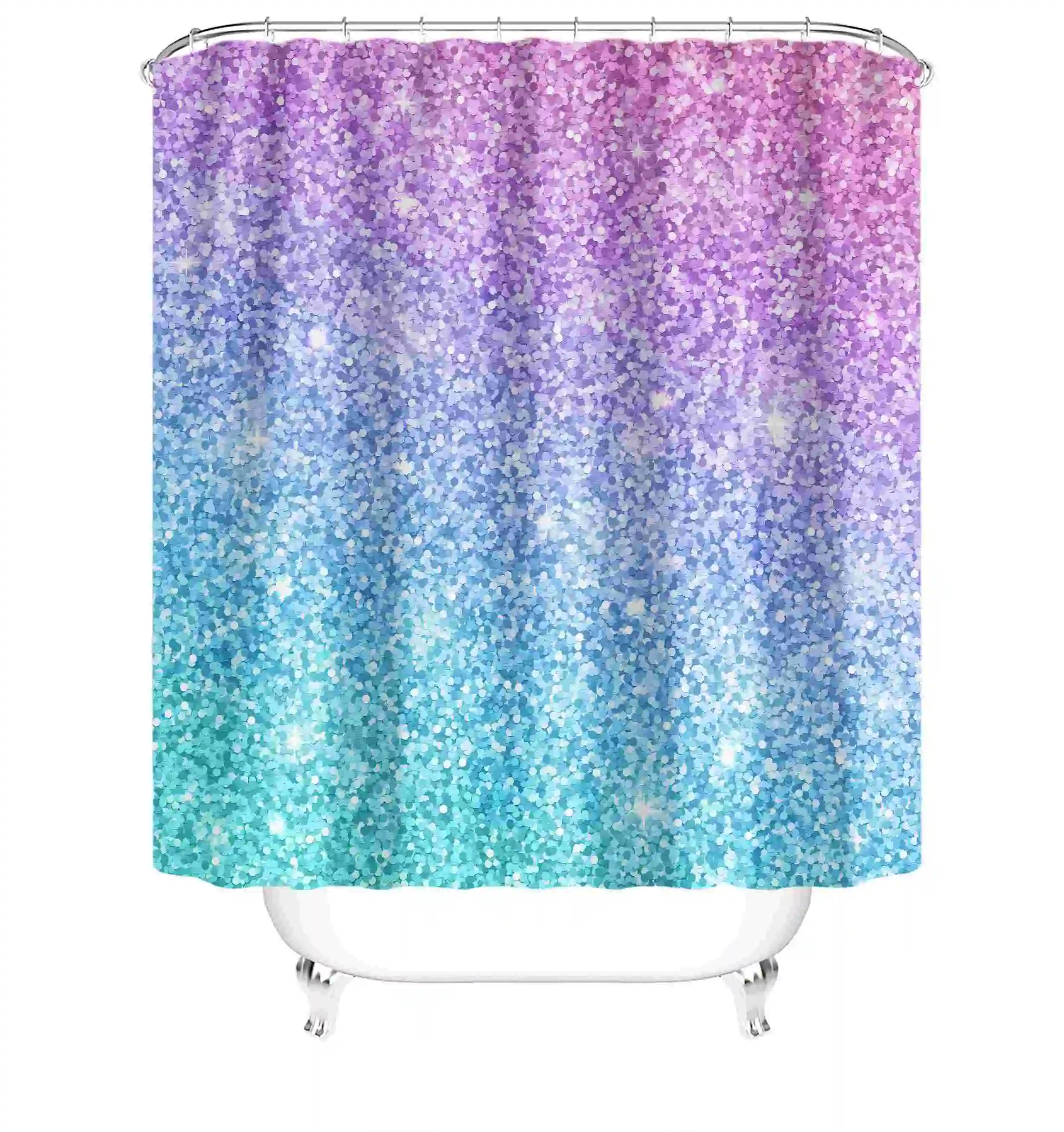 

Animation style abstract realistic psychedelic sky classy bathroom shower curtain