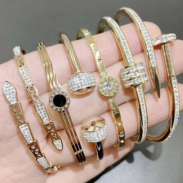 

Fashion Stainless Steel Jewelry Bracelets And Charms For Woman, Gold/silver/rose gold
