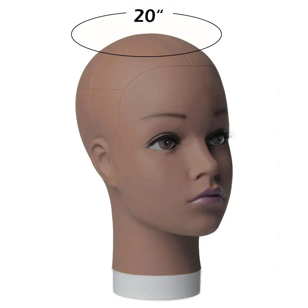Make Up African American Pvc Wig Display Mannequin Head For Sale Buy