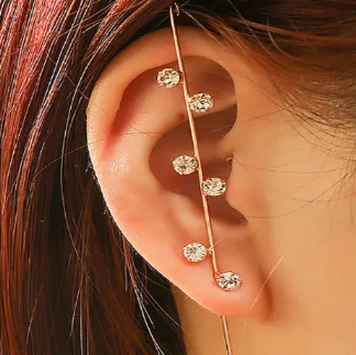 

Personality Trend Long Hanging Earrings Track Hook Earrings for Women