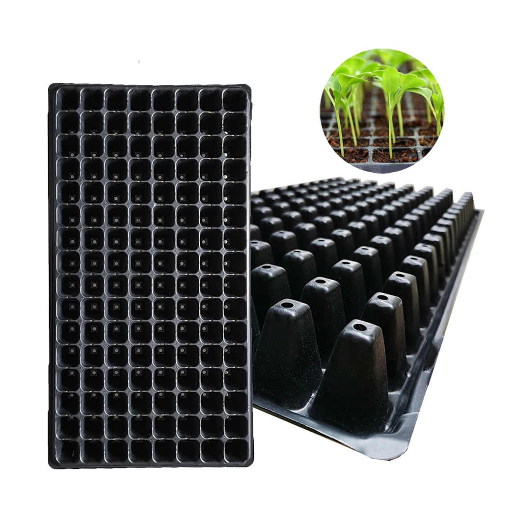 

200 Cells Biodegradable Plastic Plant Sprouter Nursery Germination Seed Trays, Black