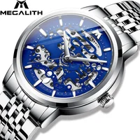 

MEGALITH Fashion relojes de mano para hombre Stainless Steel Mechanical Watch Tourbillon Automatic Mechanical Wristwatch Men