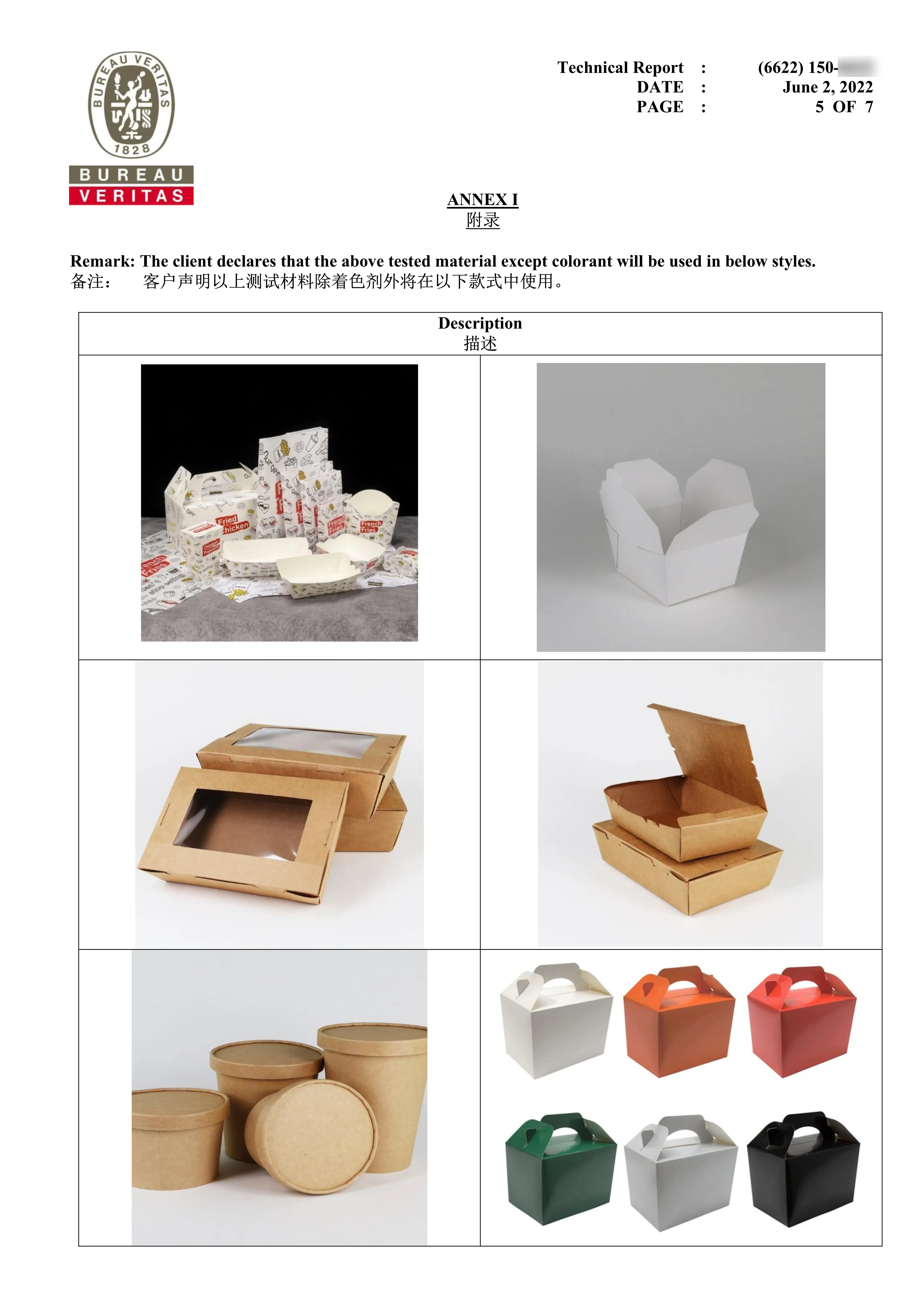 Paper box certificate