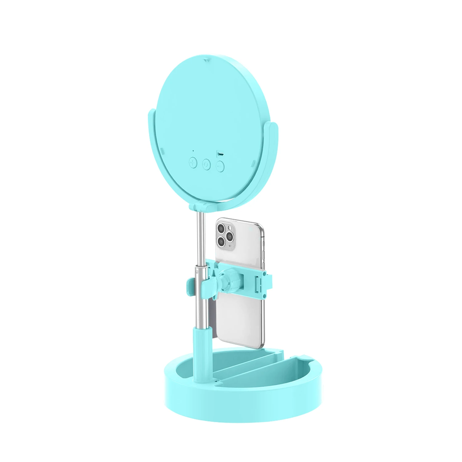 
China wholesale factory supplying USB 5v Input phone holder led ring light for online teaching cosmetics storage 