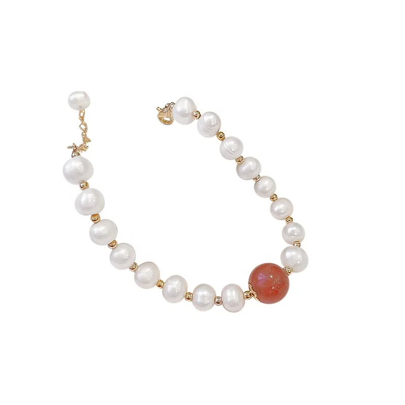 

Vintage Simple Pearl Bracelet Fashion Small Fresh Ladies Bracelet, Gold