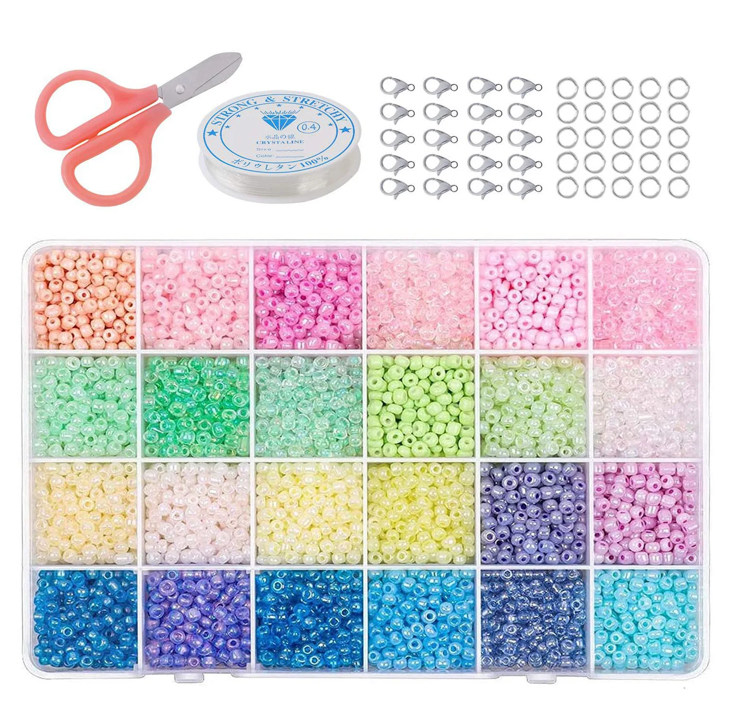 

Hesiod 3mm Baking Varnish Dyed Core Beads DIY Jewelry Accessories Set Crystal Glass Seed Scattered Beads 4mm For Jewelry Making