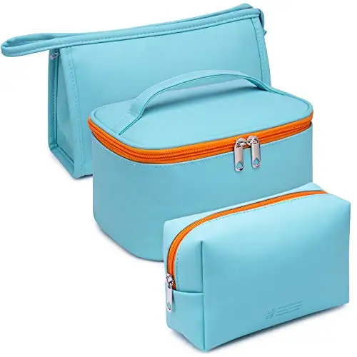

Promotional 3 pcs PU functional cosmetic makeup bag set Travel organzer, Transparent