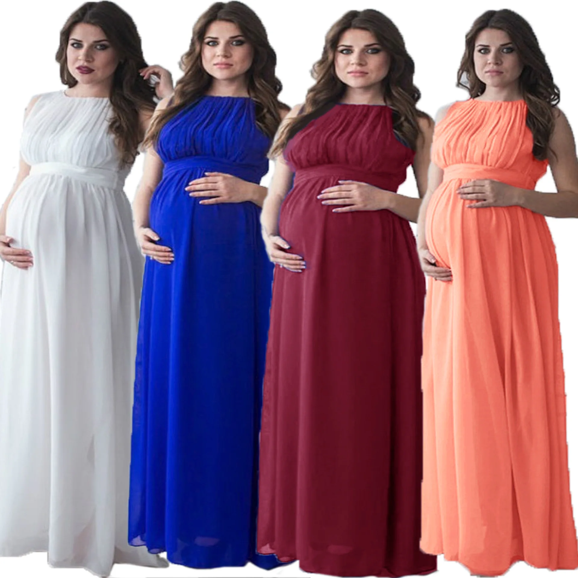 

2021 Maternity Clothing Winter Women Embarazadas Casual Maxi Maternity Dress
