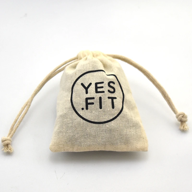 

Customized Natural Cotton Jewelry Gift Pouches, Beige