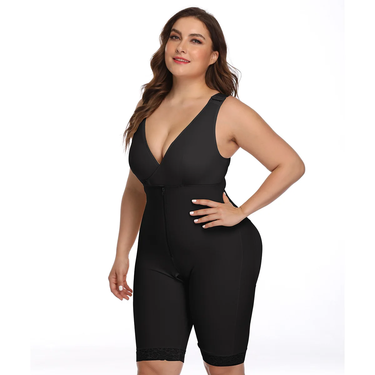 

Hot sale & high quality shapewear nylon columbian seamless full body shapewear, Black, skin tone
