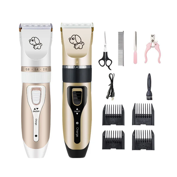 

Electrical Pet Grooming Tool For Professional Dog Grooming Kit Blade Vacuum Set & Trimmers Electric Pet Hair Cutter, Gold