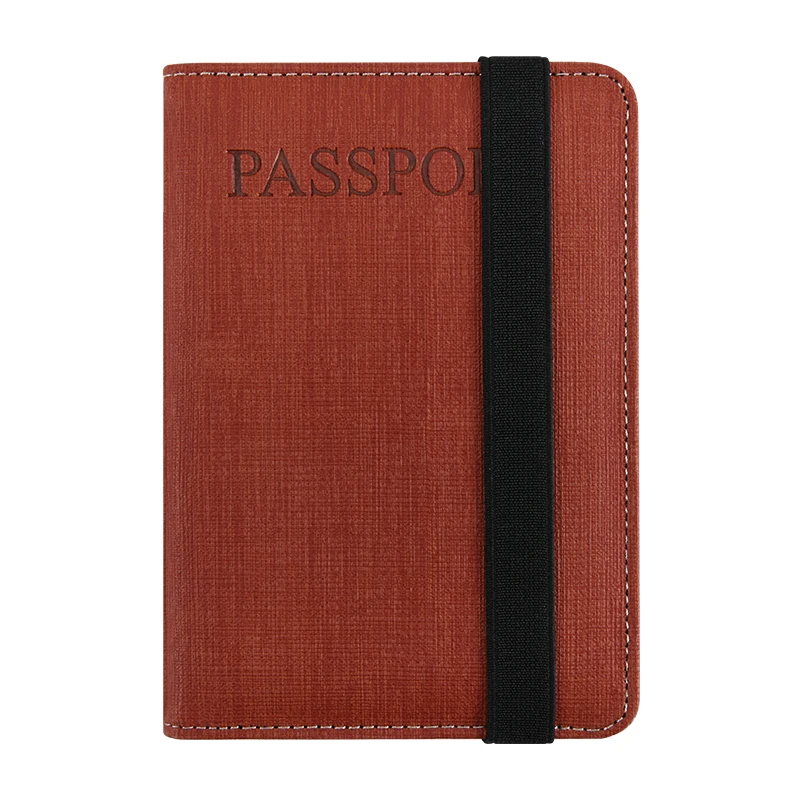 

Leather Passport Holder Cover RFID Blocking Travel Wallet