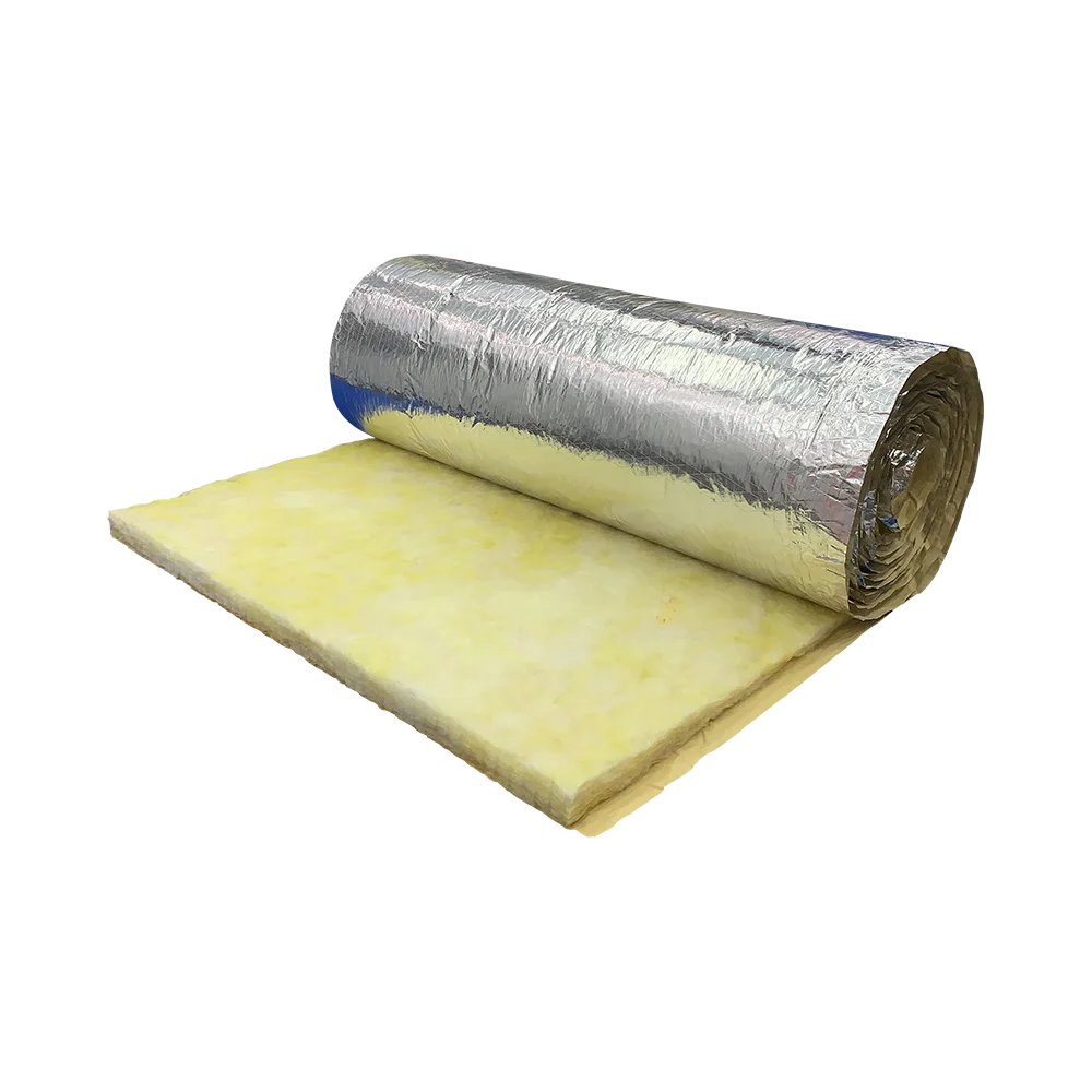 UET fiberglass laminated aluminum foil paper reflective insulation soundproof 100mm glass wool blanket roof heat insulation
