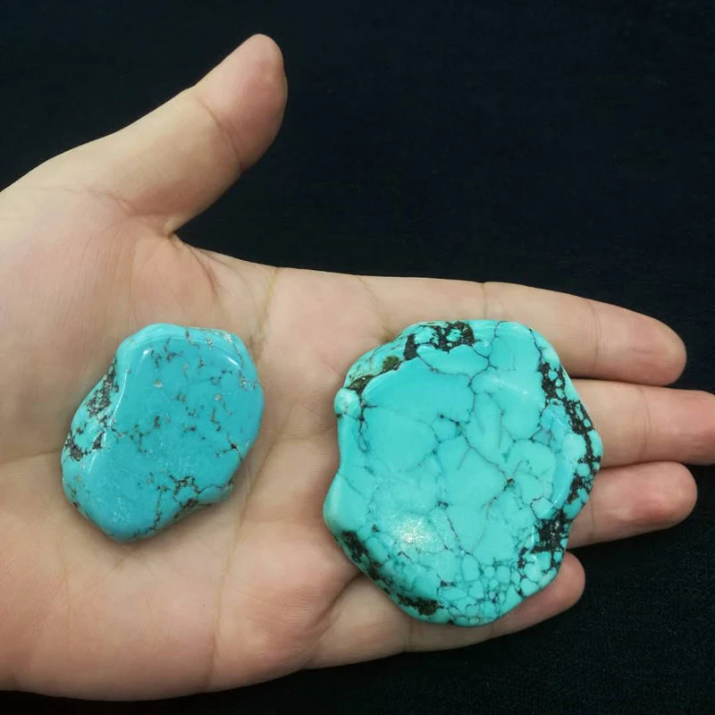 

30-40MM Turquoise Gemstone Beads Pendant,Magnesite Slice Beads stone Supplier Blue Turquoise Slab Beads