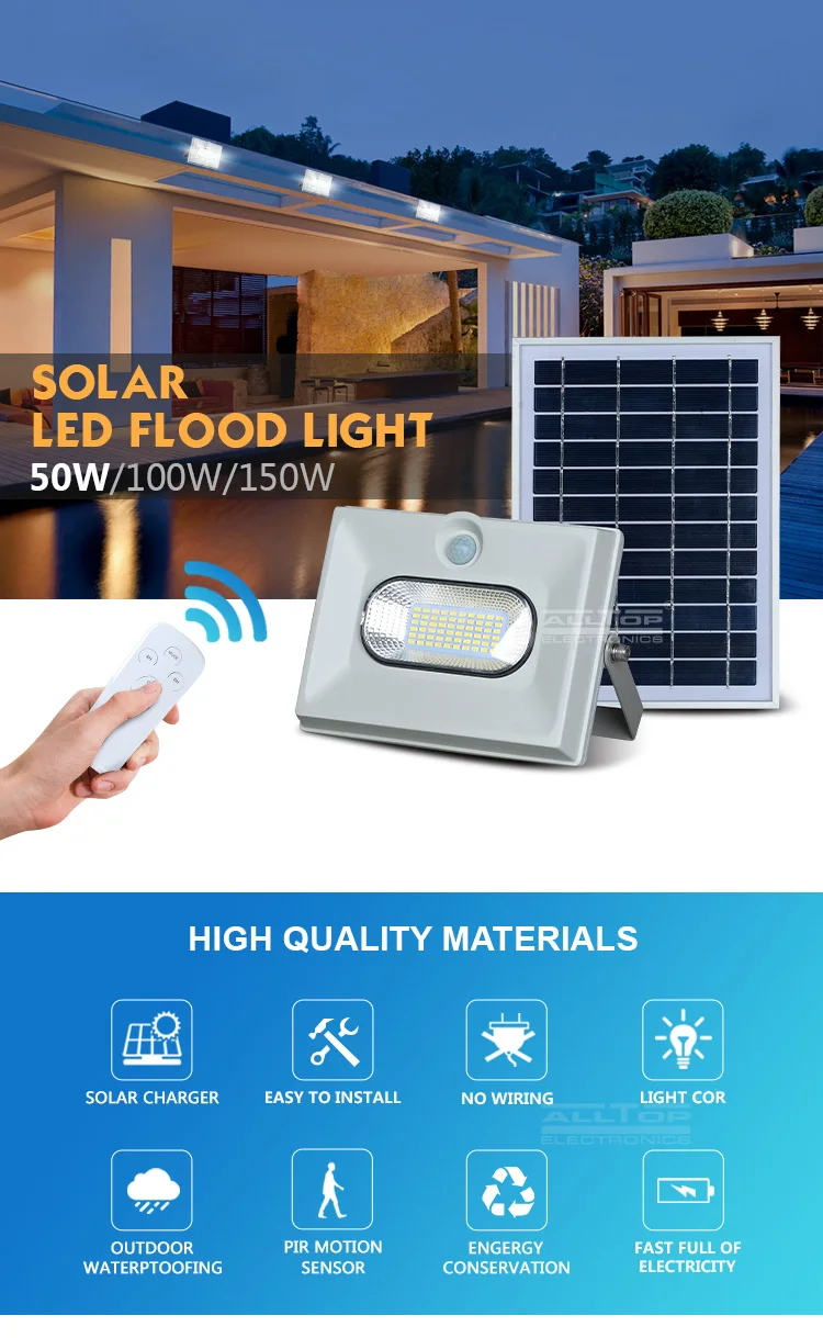 SMD Outdoor Waterproof IP65 50watt 100watt 150watt solar led flood light
