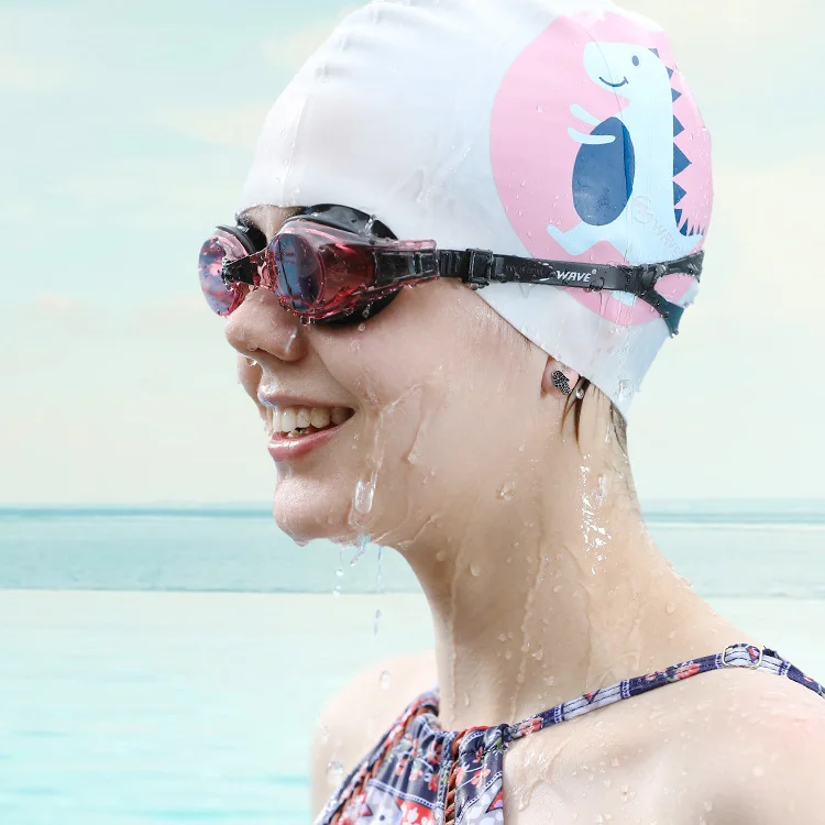 

Custom Logo Adult Funny Swimming Pool Cap Silicone Swim Caps, Customized