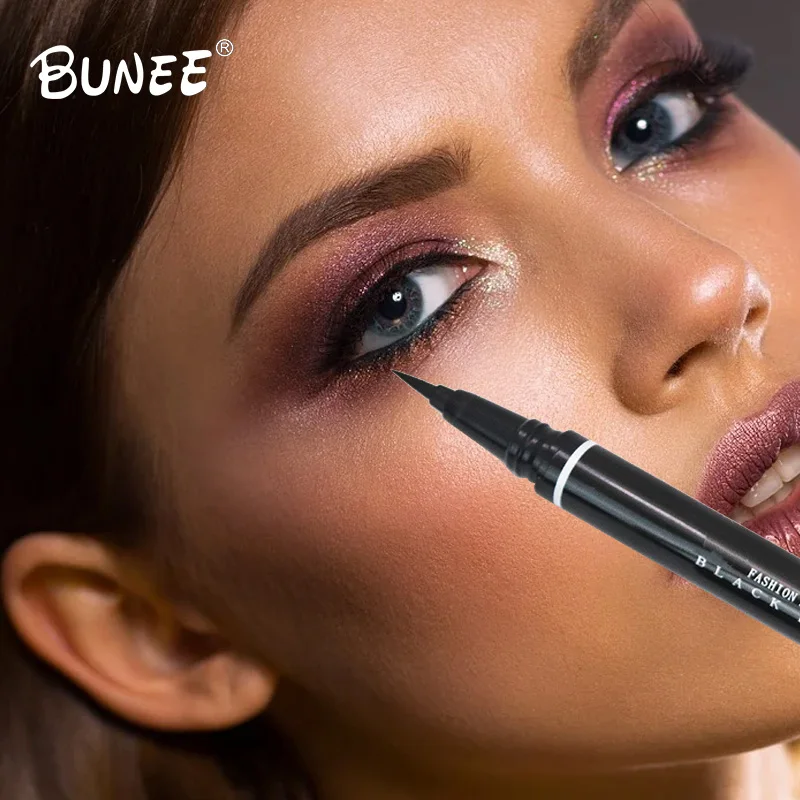 

PRIVATE LABEL Black Waterproof Eyeliner Pen Super Slim adhesive Liquid Eyeliner