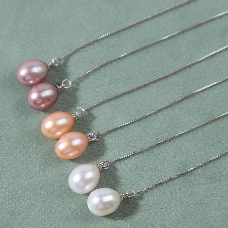 

Wholesale water drop rice kernels fresh water pearls aaa Long earrings natural pearl drop earrings for women party gift