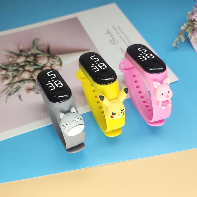 

custom promotional watch waterproof silicone band cute kids smart watch