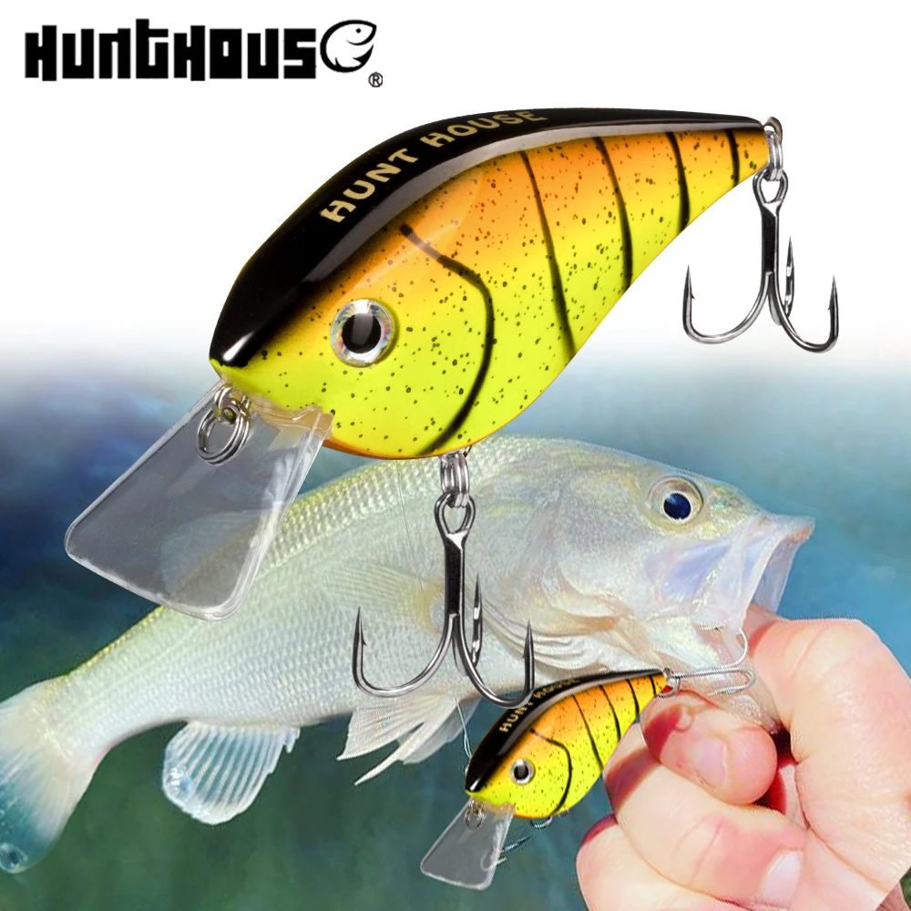 

HUNTHOUSE Sea fishing for bass trout pike 65mm lures artificial bionic plastic hard bait fishing lure crankbait