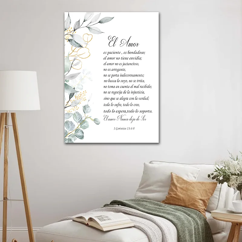 Wholesale Watercolor Bible Verse Still Life Canvas Print Christian Gift Religious Home Decor