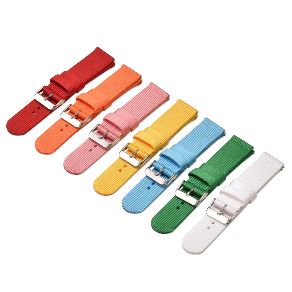 Wholesale 18mm 20mm 22mm 24mm Luxury Canvas Nylon Smart Watch Band Strap