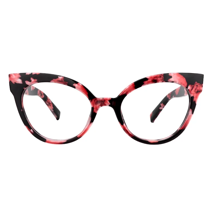 

best seller fashion trendy plastic medium size floral cateye optical frames for women, Multi colors