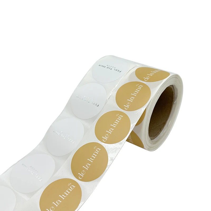 

China Supplier Custom round adhesive waterproof synthetic paper bottle label roll logo label sticker printing