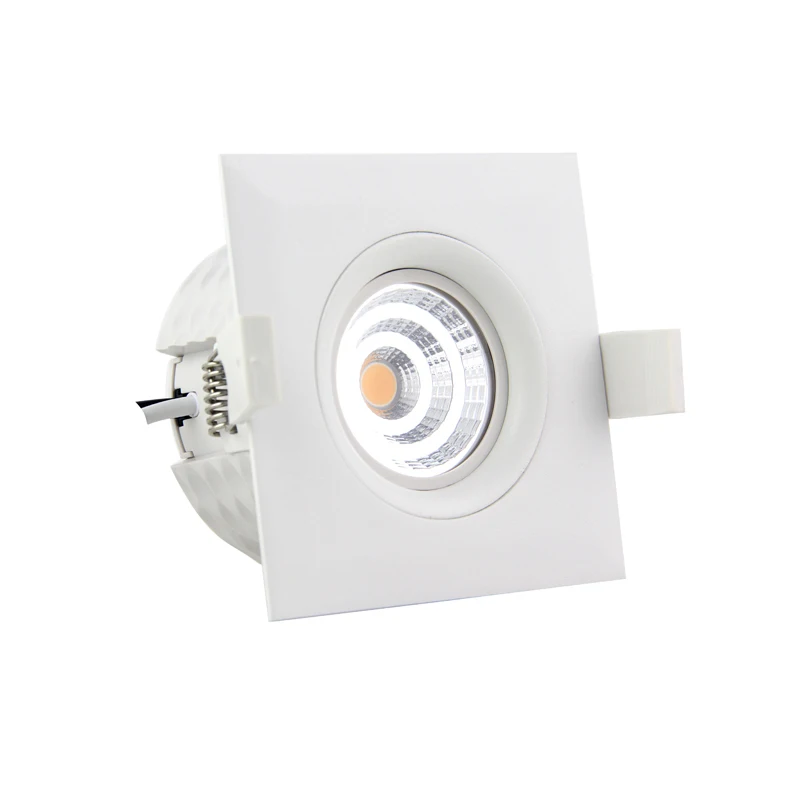 5 years warranty,Fire rated V0,cutout 83mm downlight square cob for Nordic market