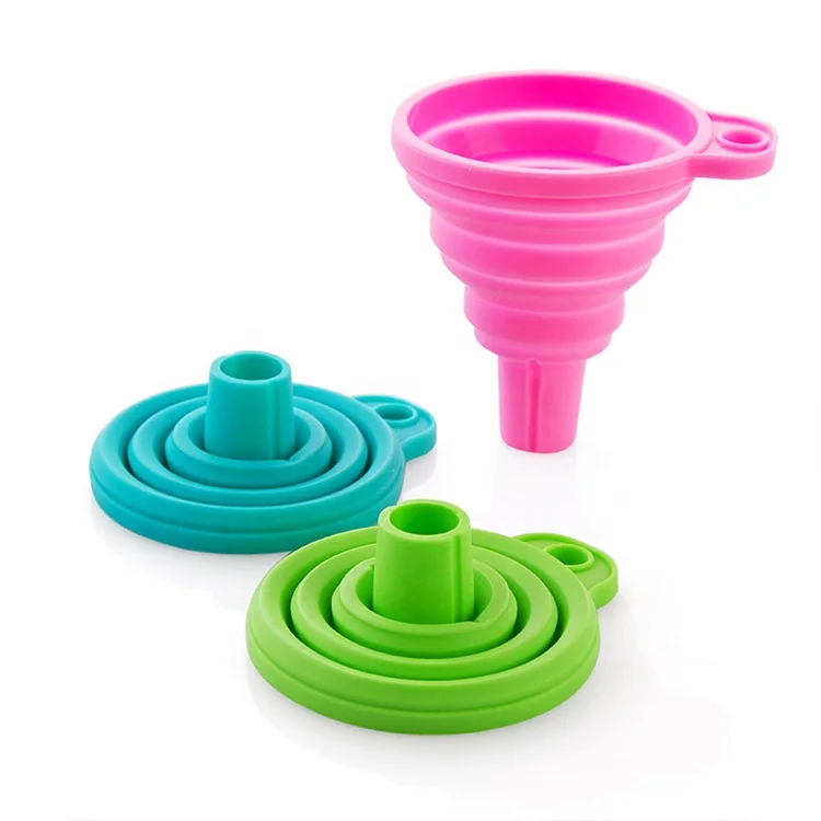 

Collapsible Funnel Silicone Foldable Kitchen Funnel for Liquid 100% Food Grade Silicone Utensils