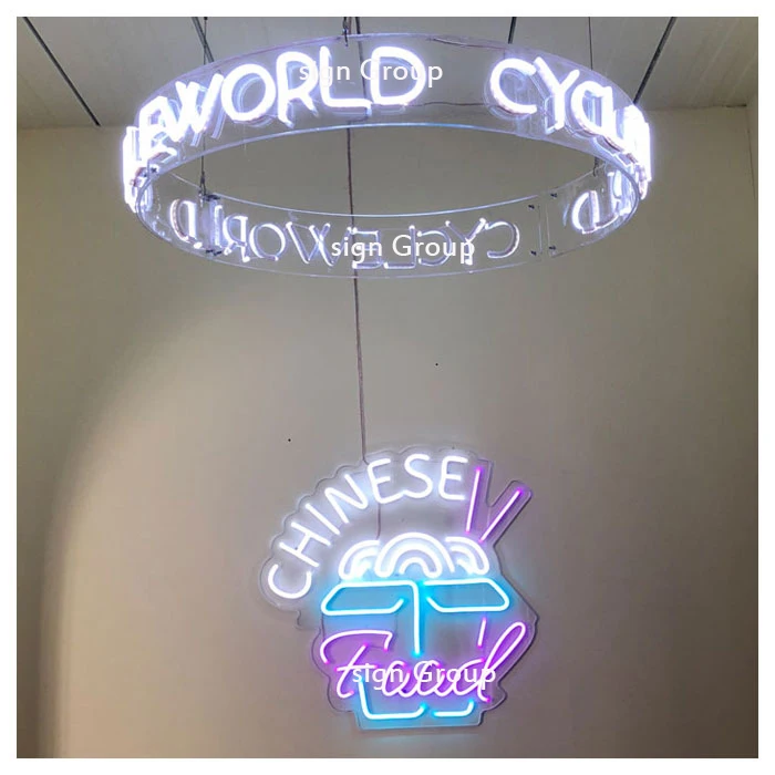 Outdoor Led Sign Shop Name Board High Quality Store Front Acrylic Pizza Neon Light Sign