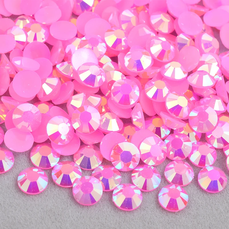 

Wholesale 2mm 3mm 4mm 5mm 6mm Jelly Rose AB Round Crystal Stones Flatback Resin Rhinestone for DIY Crafts Decoration, Jelly rose ab/ 79 colors