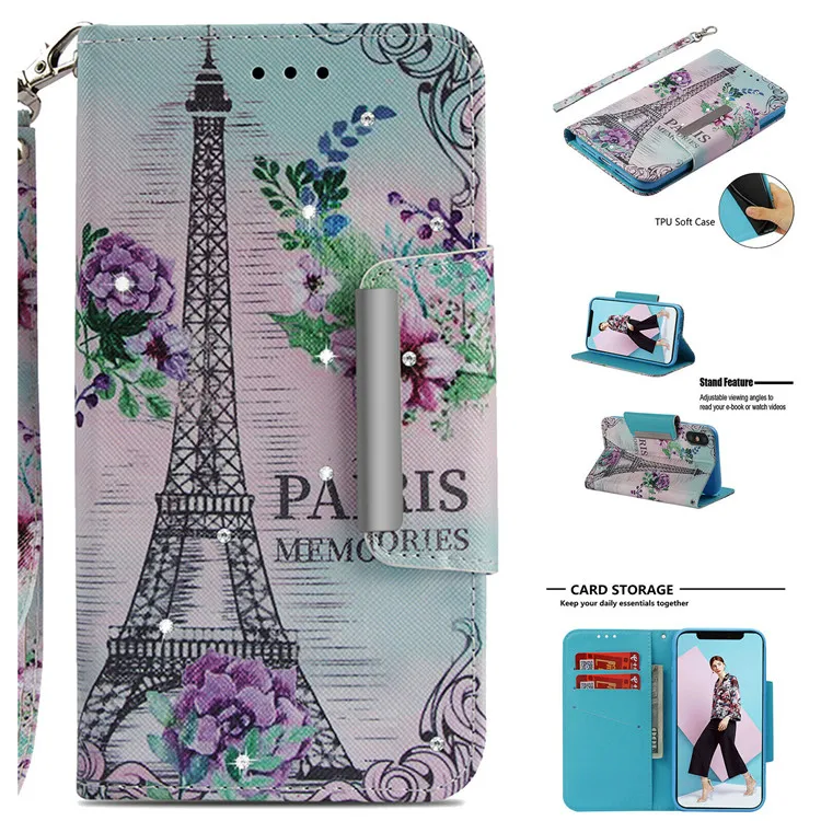 

Magnetic Leather Strap Flip Stand Case Cover For iPhone XS Max XR X 6 7 8 plus