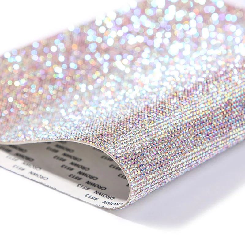 

bling pink light rose SS6/SS8 Crystal Glass 24x40cm self adhesive rhinestones sheets