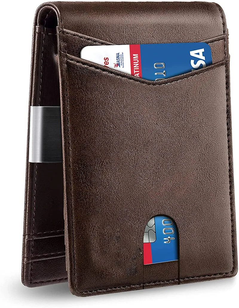 

Eime Large-capacity wallet, can hold up to 15 cards, ultra-thin RFID shielding bi-folding, with document window, Customized color