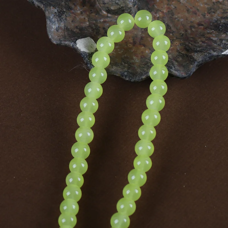 

Multi Size Sham jade Crystal Glass Loose Beads Round Shape Glass Beads For Jewelry Making, Colorful