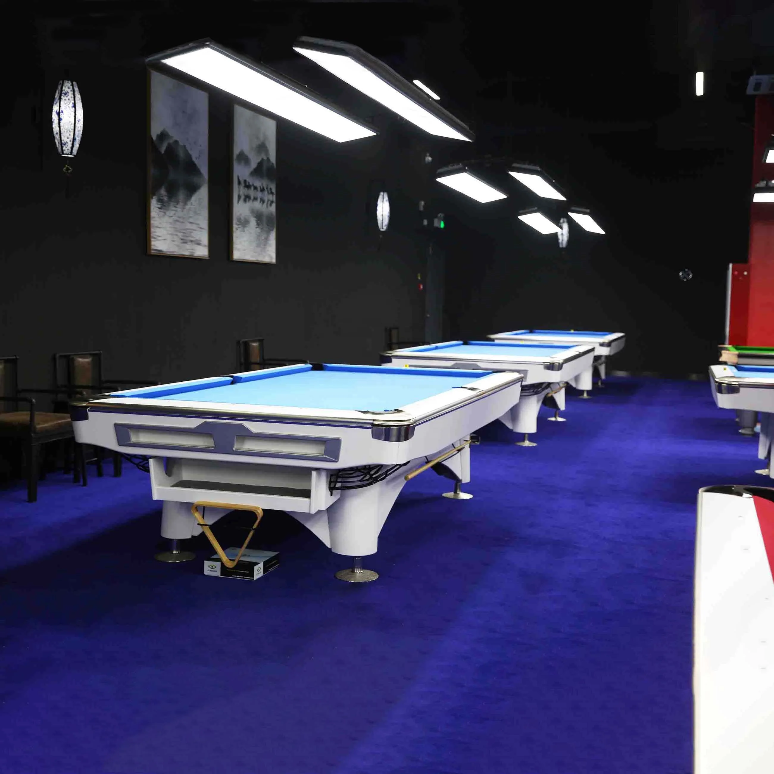 

High Quality Pool Tables 9 Feet Professional Billiards Table On Sale, White/mahogany/black