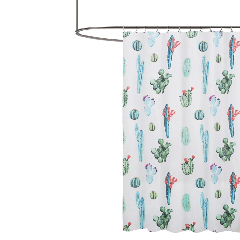 

Turtle Leaf Pineapple Costumized Plant Pattern Classic Modern Fashion Polyester Wholesale Shower Curtain Set For Bathroom, Customer's request